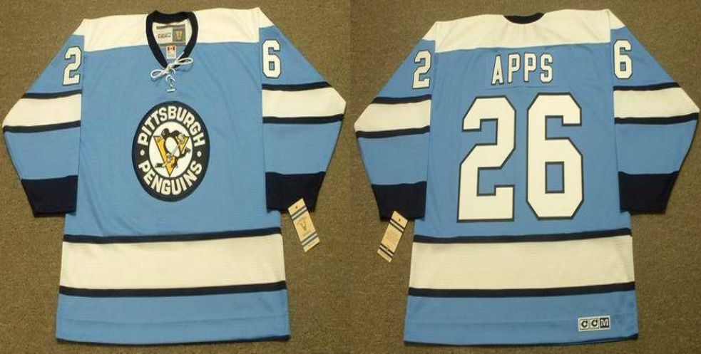 2019 Men Pittsburgh Penguins #26 Apps Light Blue CCM NHL jerseys->pittsburgh penguins->NHL Jersey